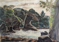 Rocks and Pohutukawas