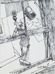 Looking out through studio window